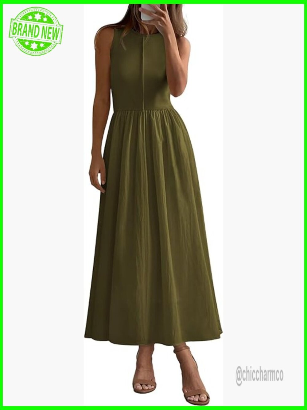 Sleeveless Patchwork Maxi Dress, Flowy Knit Tank, Casual Summer Work Dress